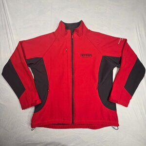 Ferrari Fossa Softshell Jacket Mens Large Red Embroidered Logo Full Zip‎